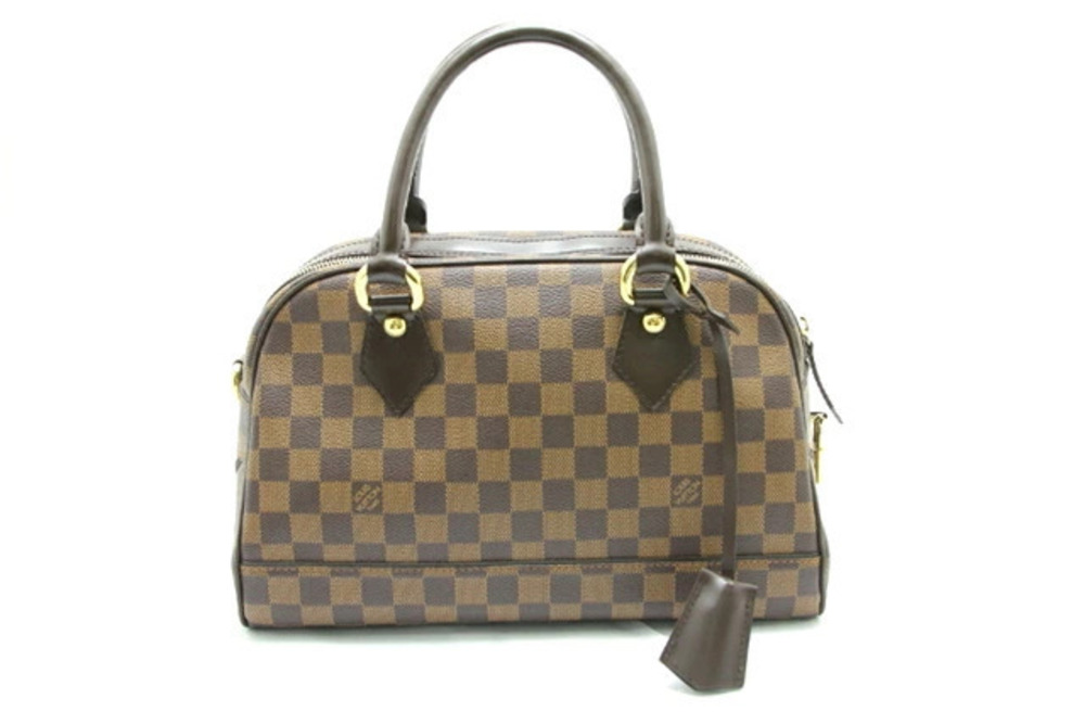 LOUIS VUITTON Handbag Damier Ebene Brown Duomo